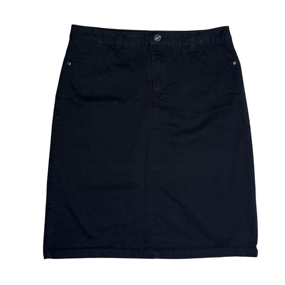 Laura Scott Womens Size 8 Black Pencil Fitted Knee Length Skirt